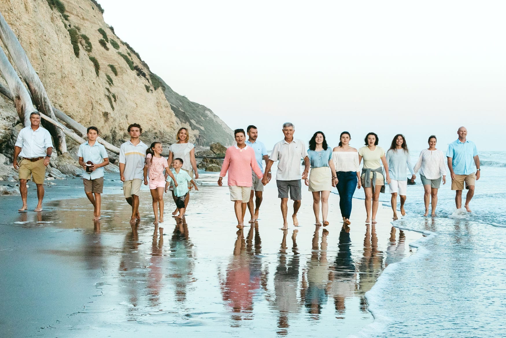 Family photos at the beach in Santa Barbara