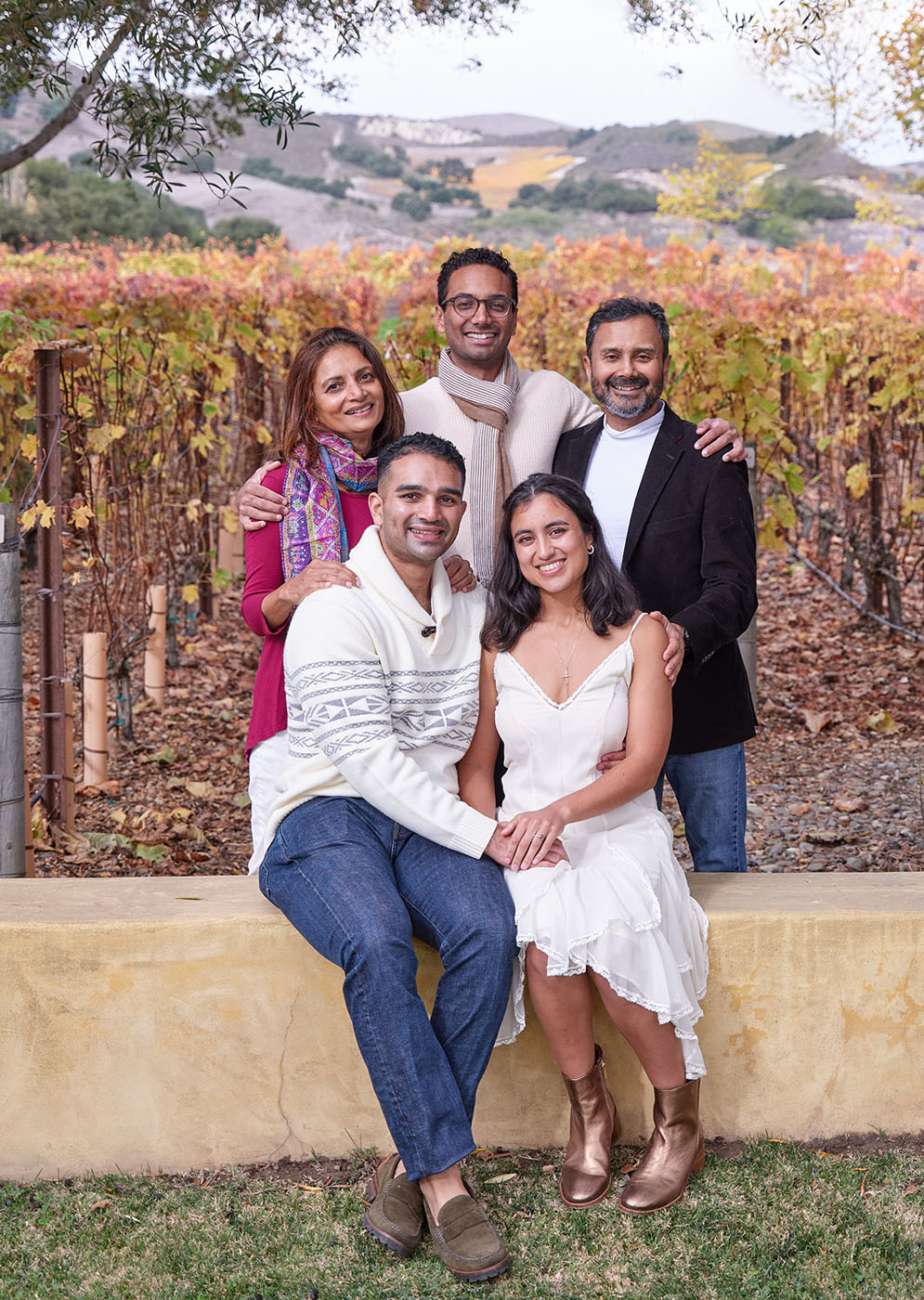 wine country proposal and family photo by doug ellis