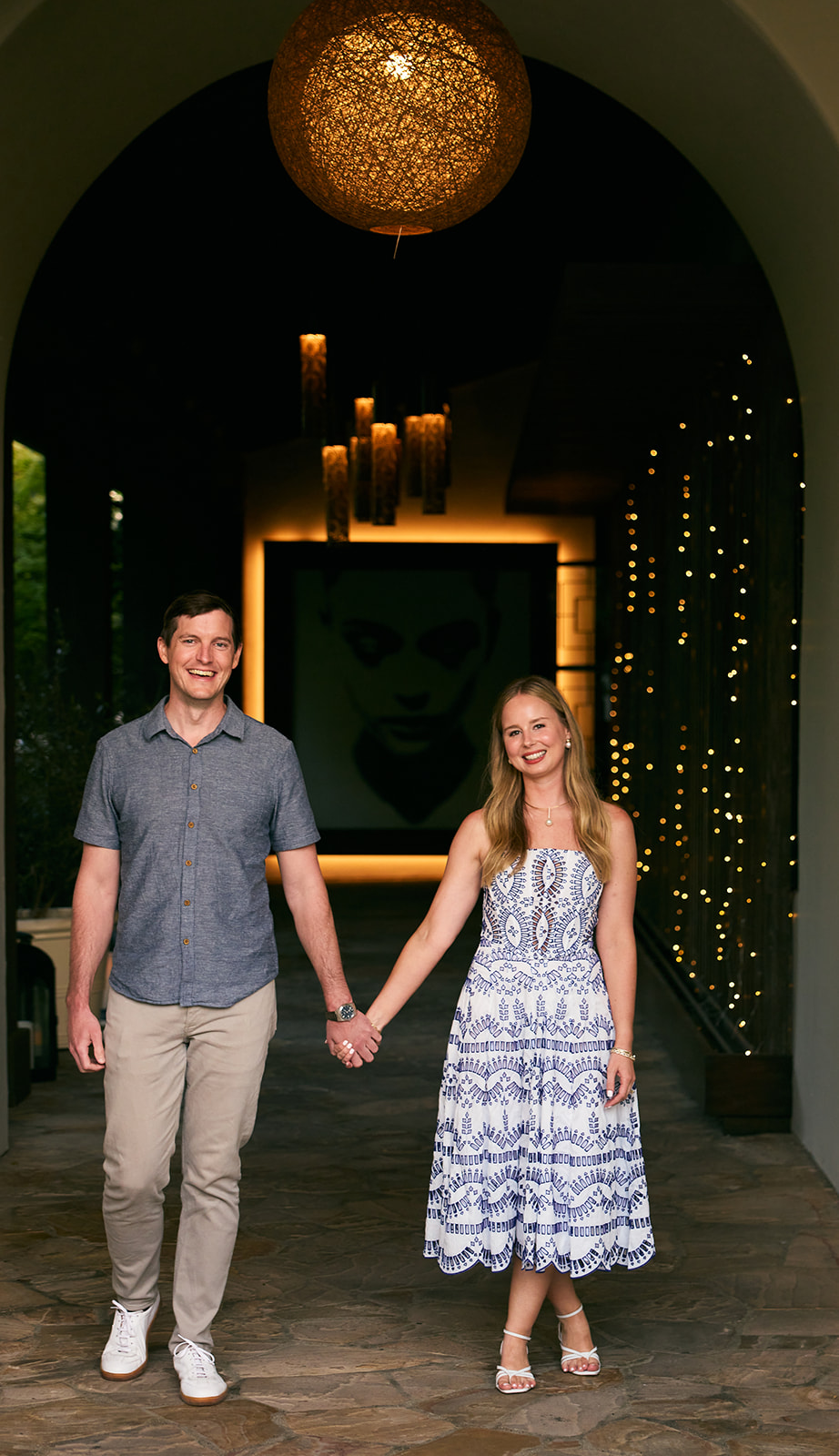 Couples engagement in nature on the coastline