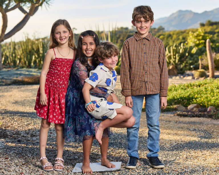 Kids clowning around