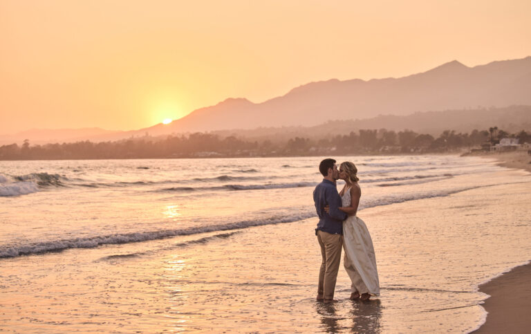 Young elopement on Santa Claus Lane Beach
